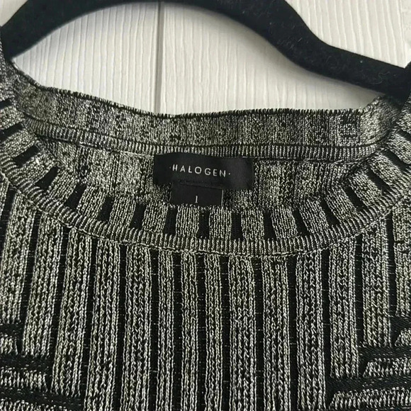 Halogen Flare Hem Metallic Sweater Tank size 1 - Picture 3 of 5